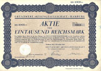 Grundwert Aktiengesellschaft, Hamburg (1929)