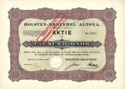 Holsten-Brauerei, Altona (1922)