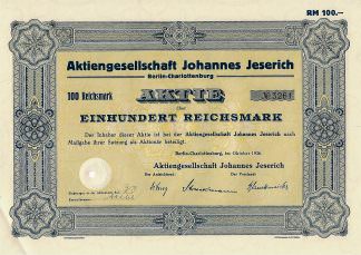 Aktiengesellschaft Johannes Jeserich Berlin-Charlottenburg, 1936
