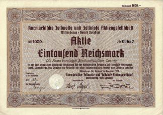 Kurmärkische Zellwolle und Zellulose Aktiengesellschaft Wittenberge/Bezirk Potsdam, 1938