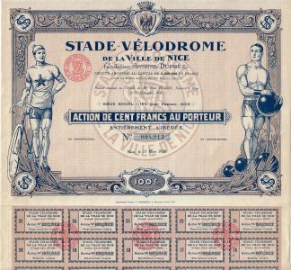 Stade-Velodrome de la Ville de Nice fondation Antoine Duprez S.A., 1926