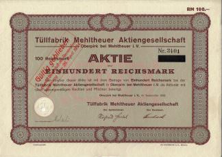 Tüllfabrik Mehltheuer Aktiengesellschaft Oberpirk bei Mehltheuer i.V., 1929