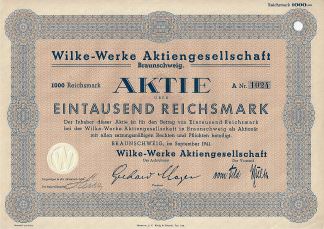 Wilke-Werke Aktiengesellschaft Braunschweig, 1941