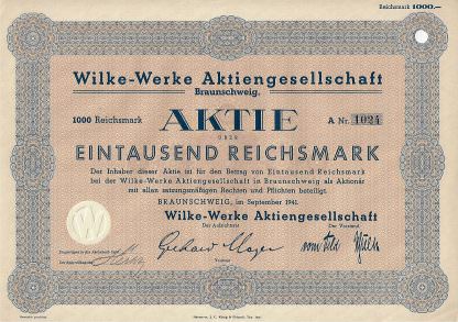 Wilke-Werke Aktiengesellschaft Braunschweig, 1941