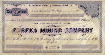 Eureka Mining Company, 1897