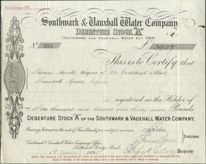 Southwark & Vauxhall Water Company, 1895