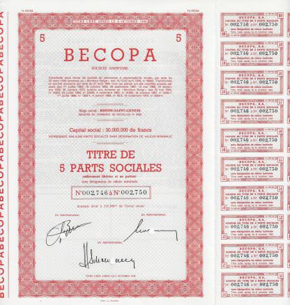 Becopa S.A., Rhode-Saint-Genese (1970) – Bild 2