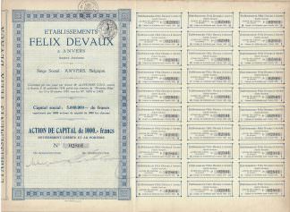 Etablissements Felix Devaux a Anvers S.A., 1929