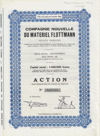 Compagnie Nouvelle Du Materiel Flottmann S,A, 1951