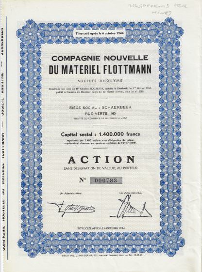 Compagnie Nouvelle Du Materiel Flottmann S,A, 1951