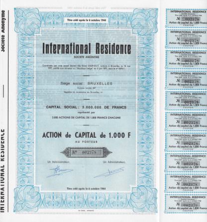 International Residence S.A., 1971
