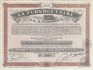 La Turnhoutoise S.A. a Turnhout, Anvers, 1947