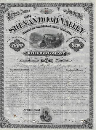 Shenandoah Valley Railroad Company, 1879