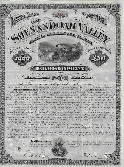 Shenandoah Valley Railroad Company, 1879