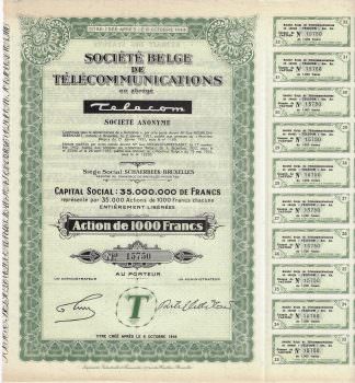 Societe Belge de Telecommunications en abrege Telecom, 1955