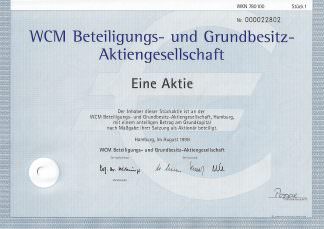 WCM Beteiligungs- und Grundbesitz-Aktiengesellschaft, 1999