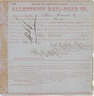 Allentown Rail-Road Co., 1857