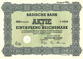 Badische Bank, Karlsruhe (1942)