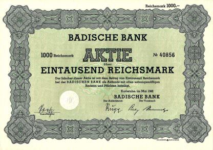 Badische Bank, Karlsruhe (1942)