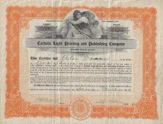 Catholic Light Printing and Publishing Company, 1922