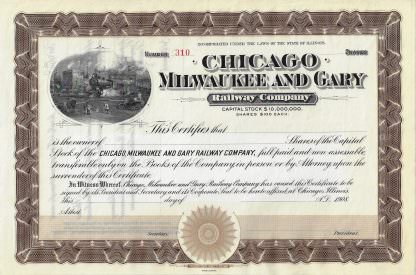 Chicago, Milwaukee and Gary Railway Company, 1908