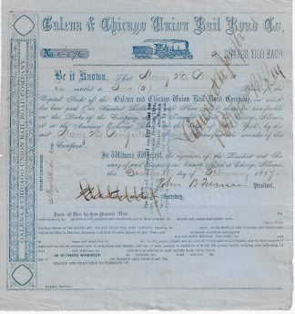 Galena & Chicago Union Rail Road Co., 1857