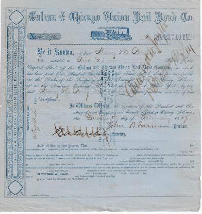 Galena & Chicago Union Rail Road Co., 1857