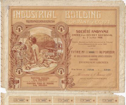 Industrial Building Company of Egyt S.A., 1912