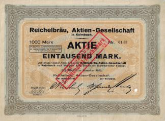 Reichelbräu, Aktien-Gesellschaft in Kulmbach, 1923