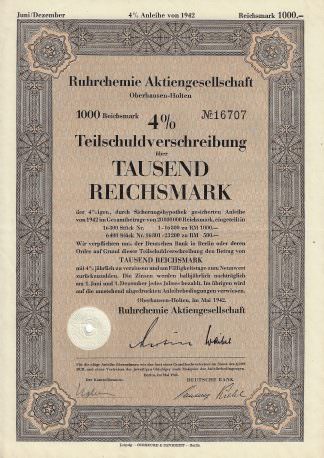 Ruhrchemie Aktiengesellschaft Oberhausen-Holten, 1942