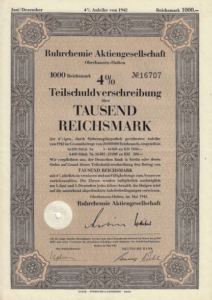 Ruhrchemie Aktiengesellschaft Oberhausen-Holten, 1942