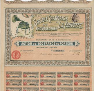 Societe Francaise de Phonographes "La Fauvette" S.A., 1900