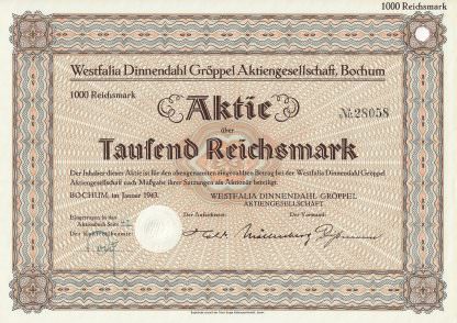 Westfalia Dinnendahl Gröppel Aktiengesellschaft, Bochum (1943)