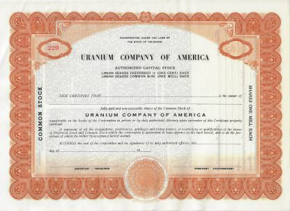 Uranium Company of America, Colorado
