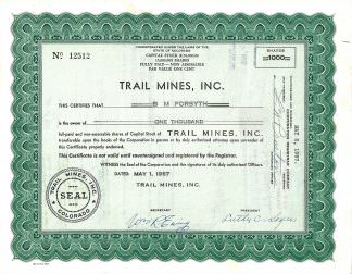 Trail Mines, Inc., 1950er Jahre