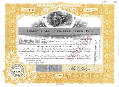 Yellow Gold of Cripple Creek, Inc.