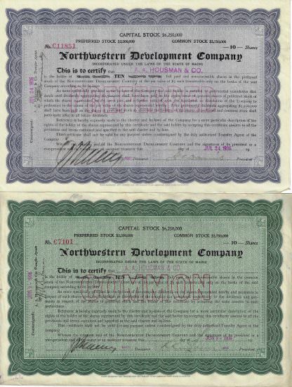 Northwestern Development Company 1906