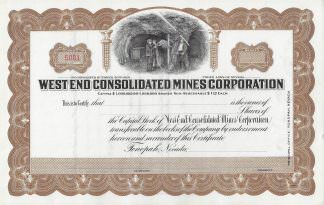 West End Consolidated Mines Corporation, Tonopah, Nevada