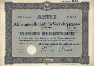 Aktiengesellschaft für Verkehrswesen zu Berlin, 1928