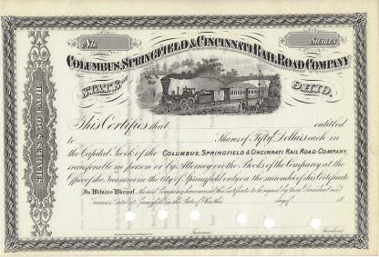 Columbus, Springfield & Cincinnati Rail Road Company