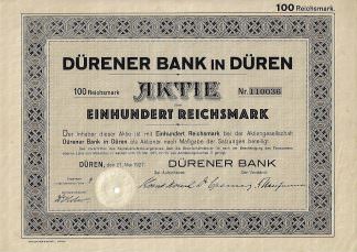 Dürener Bank in Düren, 1927