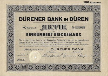 Dürener Bank in Düren, 1927