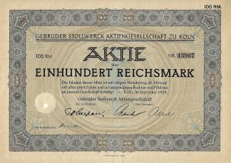 Gebrüder Stollwerck Aktiengesellschaft zu Köln, 1932