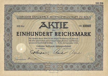 Gebrüder Stollwerck Aktiengesellschaft zu Köln, 1932