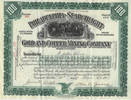 Philadelphia-Searchlight Gold and Copper Mining Company, 1907