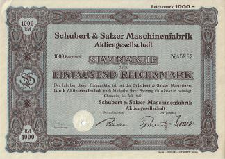Schubert & Salzer Maschinenfabrik Aktiengesellschaft, Chemnitz, 1942