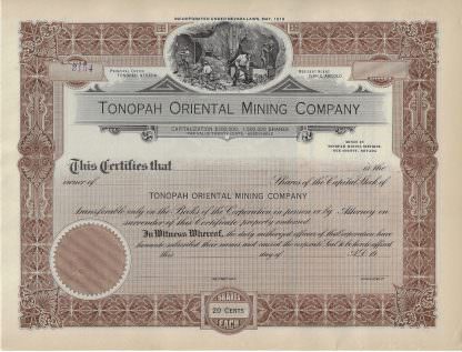 Tonopah Oriental Mining Company, Nevada