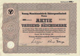Vomag Maschinenfabrik Aktiengesellschaft Plauen, 1941