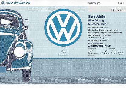 Volkswagen Aktiengesellschaft, 1991, 50 DM (VW AG)