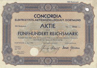 Concordia Elektrizitäts-Aktiengesellschaft Dortmund, 1934 (CEAG)